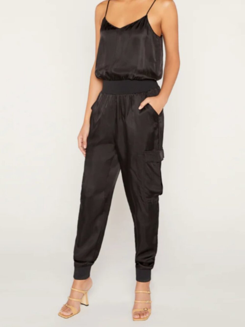 Cinq à Sept Twill Amia Jumpsuit | Black | XS | 100% Cupro | Sold Out